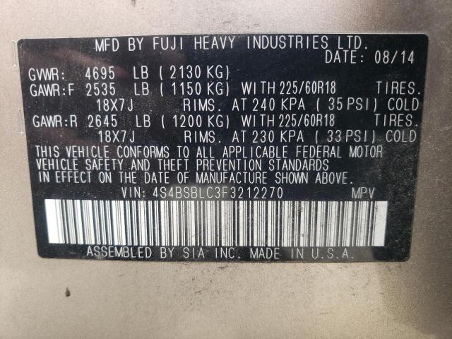 2015 SUBARU OUTBACK 2. - 4S4BSBLC3F3212270