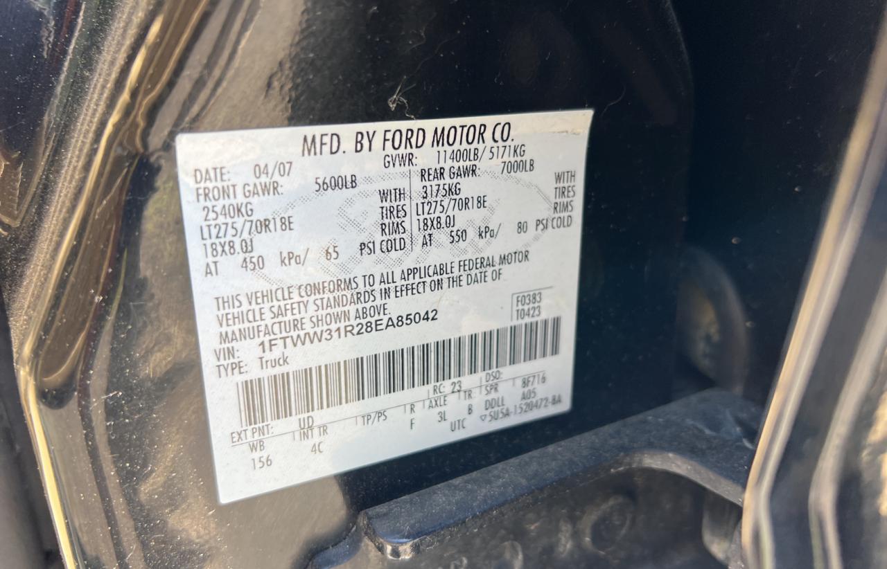 1FTWW31R28EA85042 2008 Ford F350 Srw Super Duty