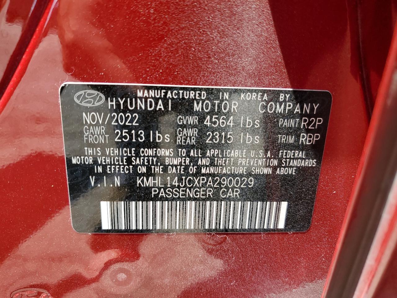 KMHL14JCXPA290029 2023 Hyundai Sonata N Line