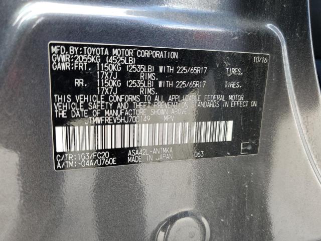 2017 Toyota Rav4 Xle VIN: JTMWFREV5HJ700149 Lot: 59537364