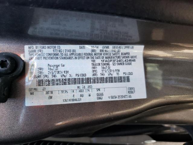 2014 Ford Focus Se VIN: 1FADP3F24EL424848 Lot: 60474504