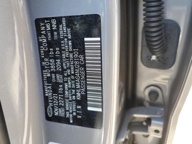 2022 Hyundai Elantra Sel VIN: KMHLM4AG4NU281901 Lot: 58284074