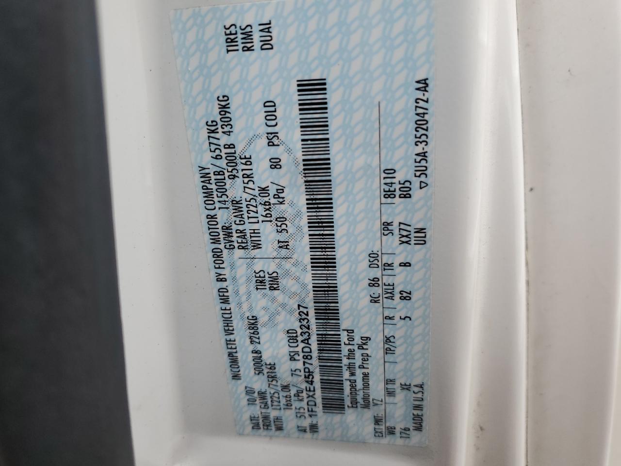 1FDXE45P78DA32327 2008 Ford Econoline E450 Super Duty Cutaway Van