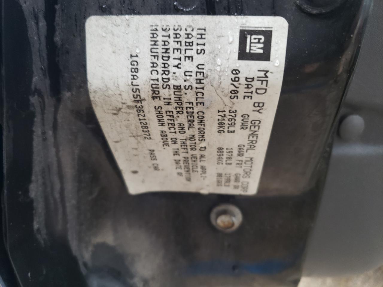 1G8AJ55F36Z128372 2006 Saturn Ion Level 2