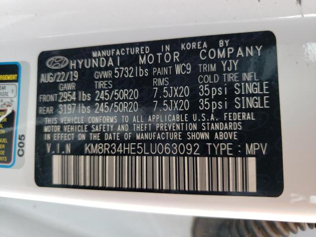 2020 Hyundai Palisade Sel VIN: KM8R34HE5LU063092 Lot: 59081634