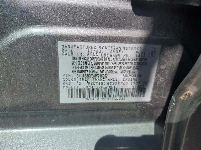 2021 Nissan Sentra Sv VIN: 3N1AB8CV8MY216052 Lot: 57830164