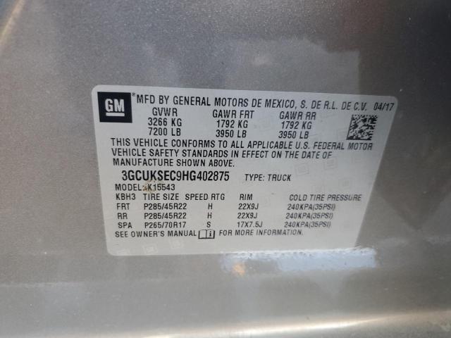 2017 CHEVROLET SILVERADO - 3GCUKSEC9HG402875