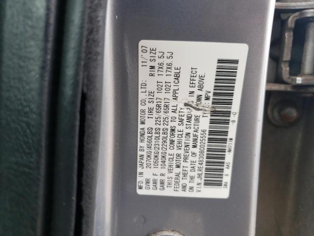 2008 Honda Cr-V Lx VIN: JHLRE48308C025556 Lot: 57286884