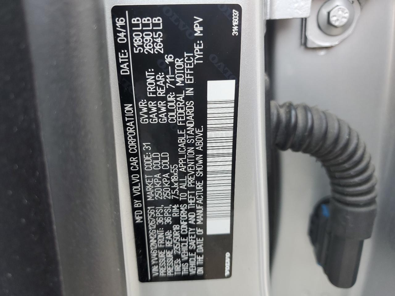 YV4612NM2G1267561 2016 Volvo Xc70 T5 Platinum