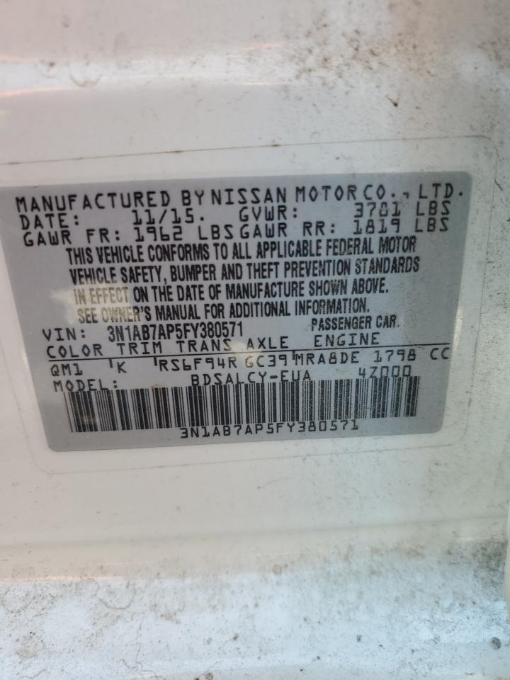 3N1AB7AP5FY380571 2015 Nissan Sentra S