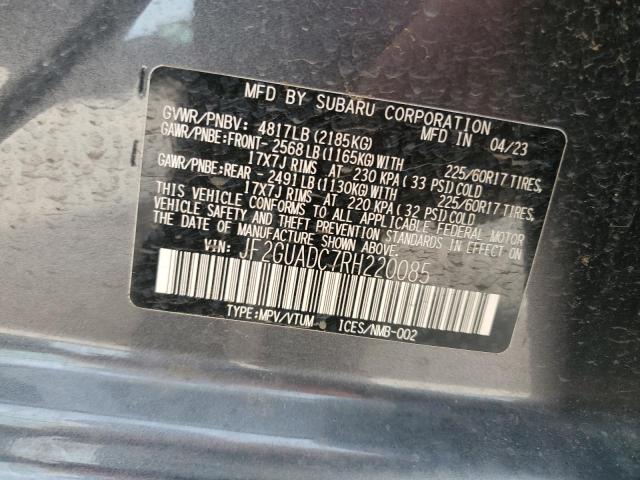 2024 SUBARU CROSSTREK - JF2GUADC7RH220085