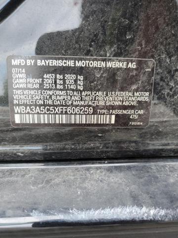 2015 BMW 328 I VIN: WBA3A5C5XFF606259 Lot: 60927434