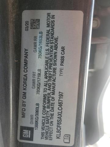 2020 CHEVROLET SPARK 2LT - KL8CF6SAXLC467197