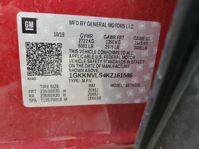 2019 GMC Acadia All Terrain VIN: 1GKKNVLS4KZ161586 Lot: 58900354