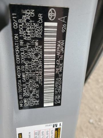 2011 Toyota Corolla Base VIN: JTDBU4EE3B9135674 Lot: 58260164