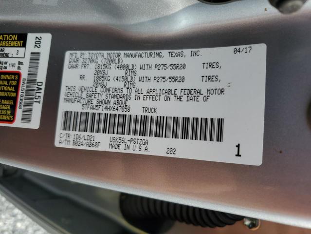 2017 TOYOTA TUNDRA CRE - 5TFAW5F14HX647858