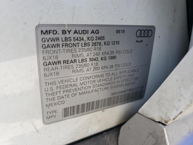 VIN WA1ANAFY0K2127129 2019 Audi Q5, Premium no.13