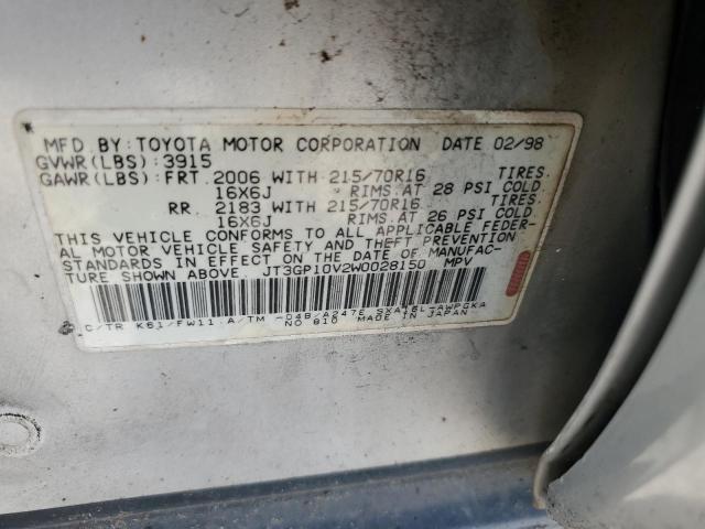 1998 Toyota Rav4 VIN: JT3GP10V2W0028150 Lot: 56717814