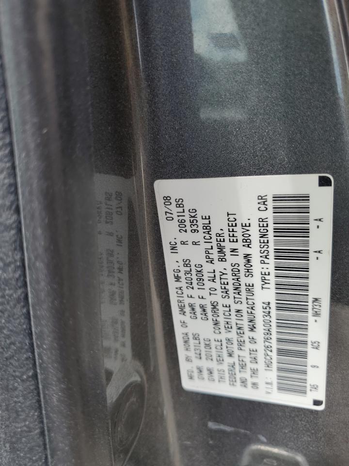 1HGCP26769A003454 2009 Honda Accord Ex
