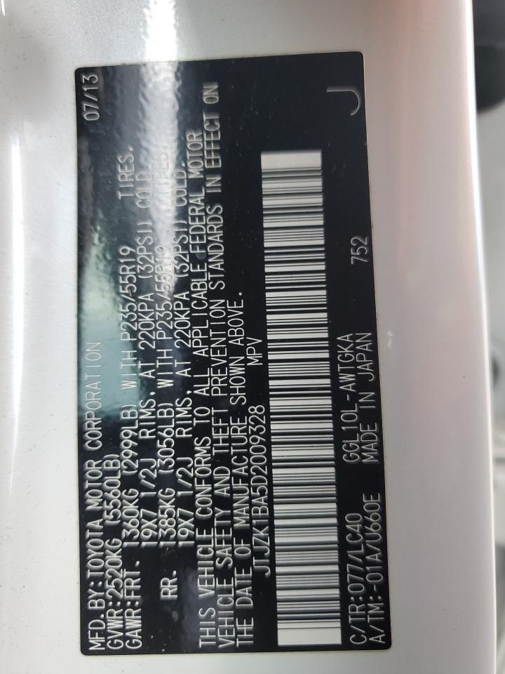 JTJZK1BA5D2009328 2013 Lexus Rx 350