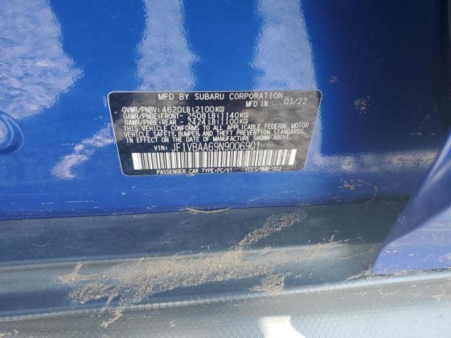 2022 Subaru Wrx VIN: JF1VBAA69N9006901 Lot: 58109864