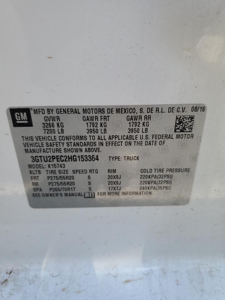 3GTU2PEC2HG153364 2017 GMC Sierra K1500 Denali