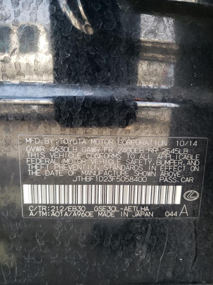 JTHBF1D23F5058400 2015 Lexus Is 250