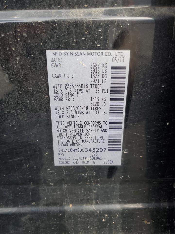 5N1AL0MM5DC348207 2013 Infiniti Jx35