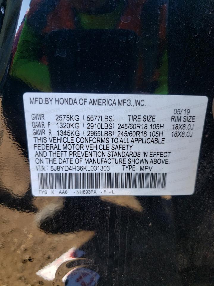 5J8YD4H36KL031303 2019 Acura Mdx