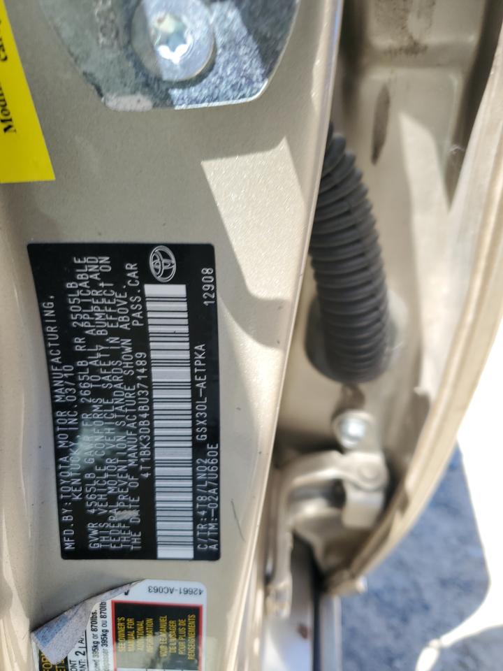 4T1BK3DB4BU371489 2011 Toyota Avalon Base