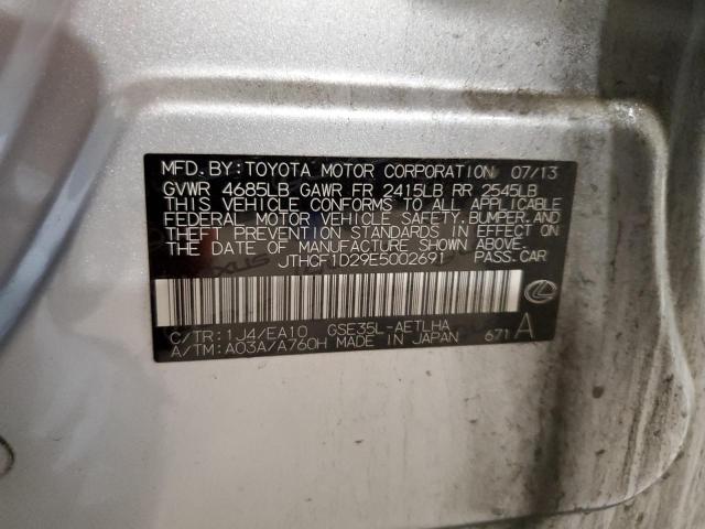 2014 Lexus Is 250 VIN: JTHCF1D29E5002691 Lot: 59319794