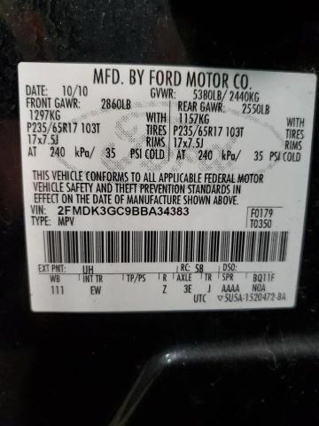 2011 Ford Edge Se VIN: 2FMDK3GC9BBA34383 Lot: 59863974