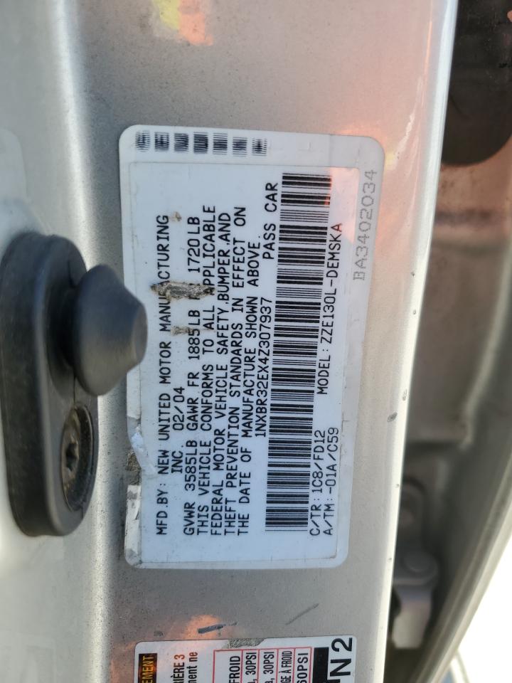 1NXBR32EX4Z307937 2004 Toyota Corolla Ce