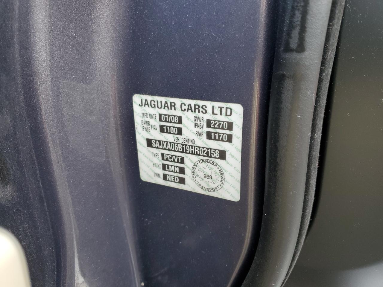 SAJXA06B19HR02158 2009 Jaguar Xf Premium Luxury