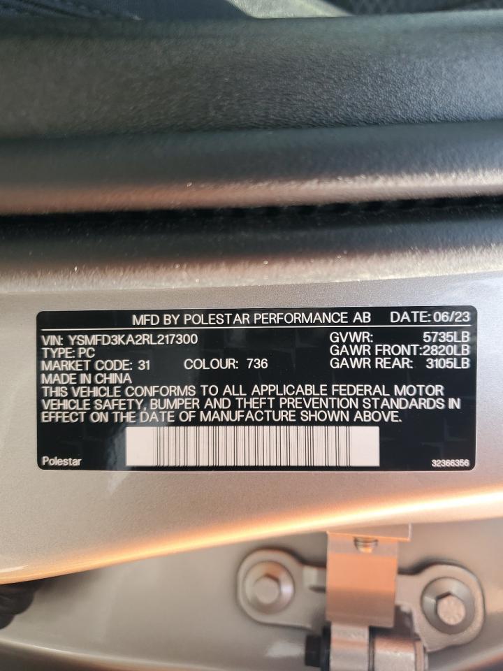 YSMFD3KA2RL217300 2024 Polestar 2
