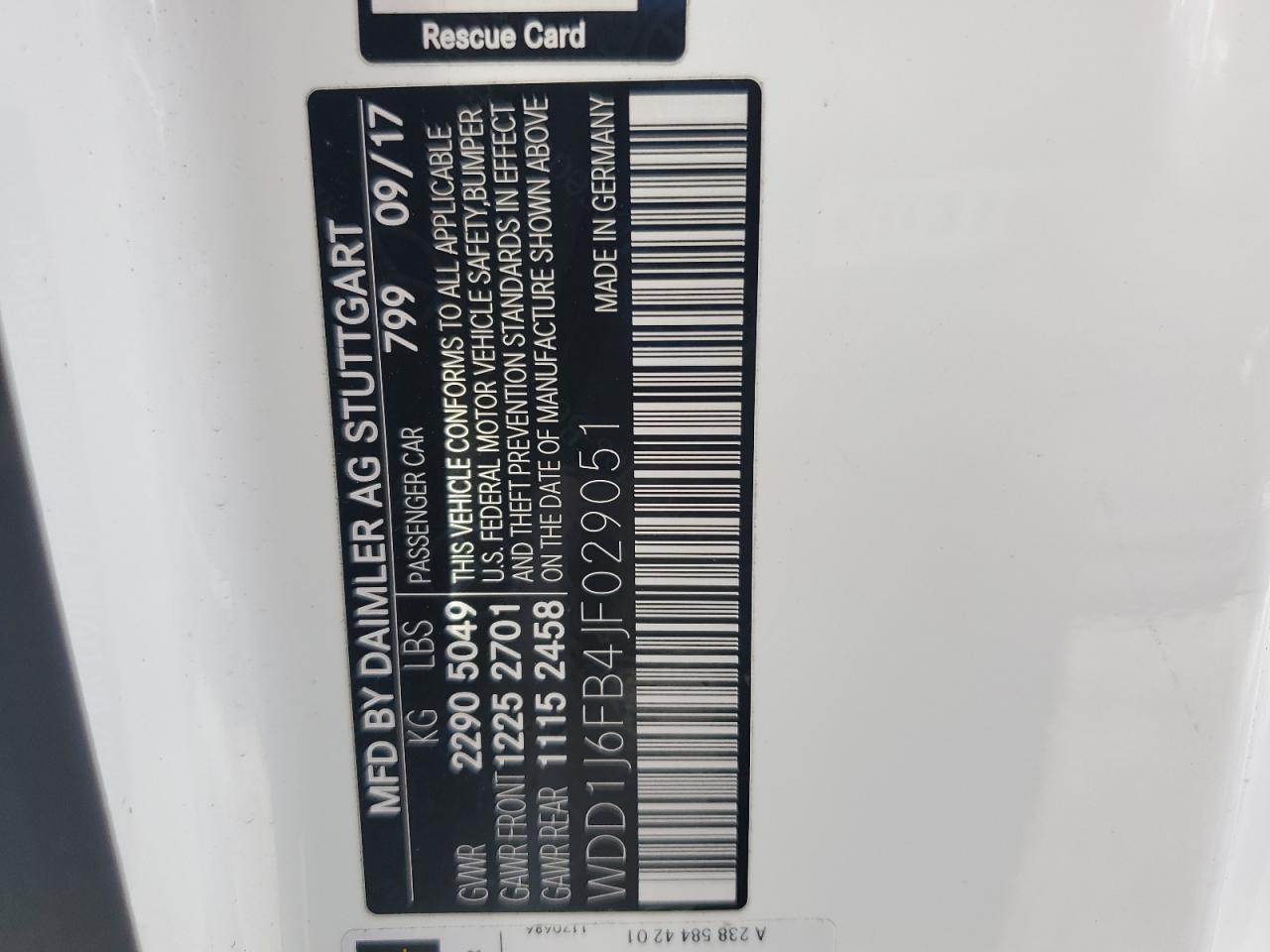 WDD1J6FB4JF029051 2018 Mercedes-Benz E 400