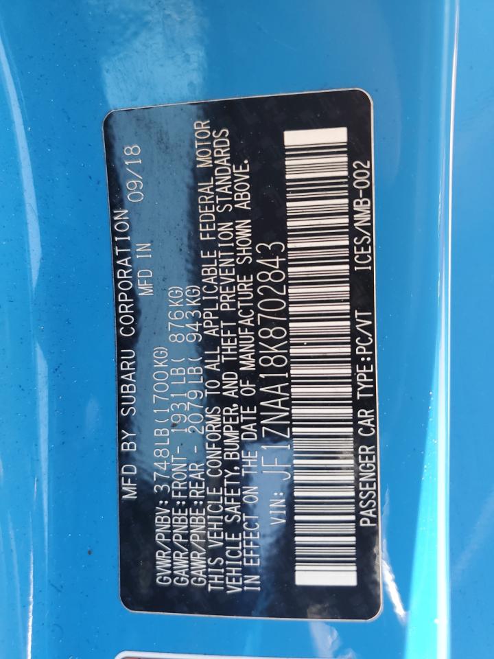 JF1ZNAA18K8702843 2019 Toyota 86