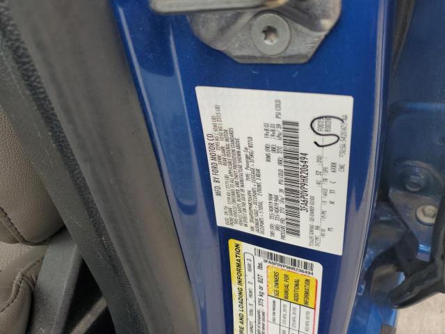 2017 Ford Fusion Sport VIN: 3FA6P0VP9HR206494 Lot: 60253434