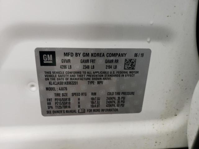 2019 Buick Encore Preferred VIN: KL4CJASB1KB963201 Lot: 57817334