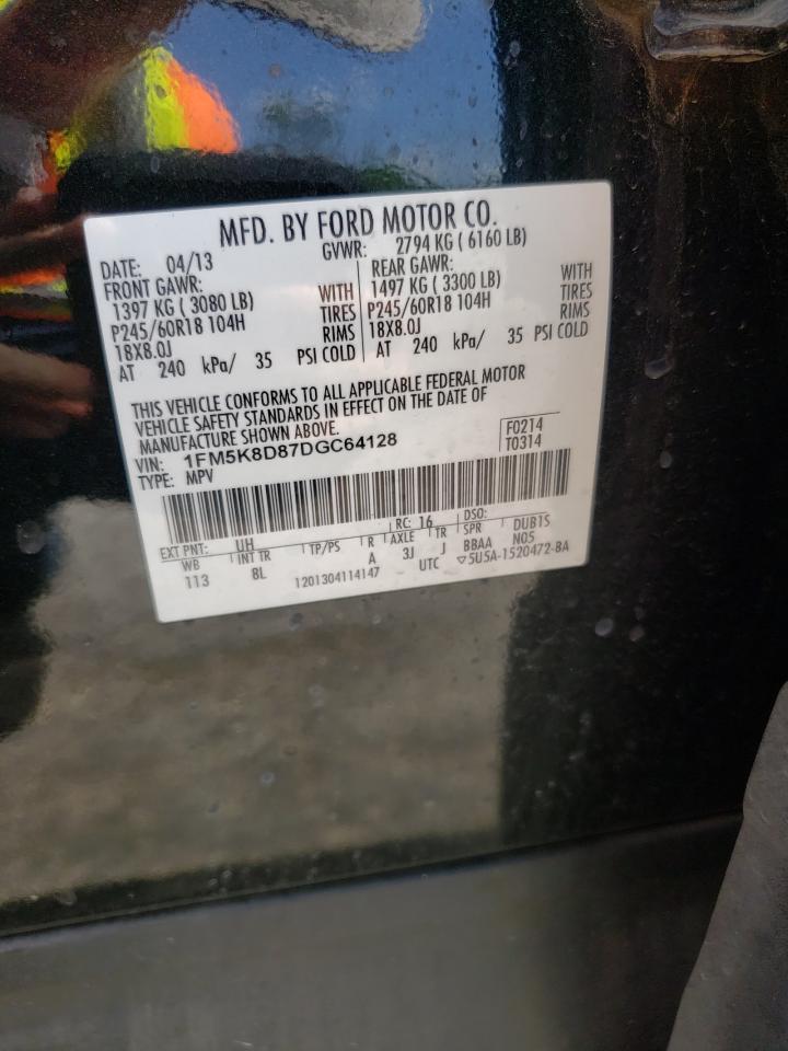 1FM5K8D87DGC64128 2013 Ford Explorer Xlt