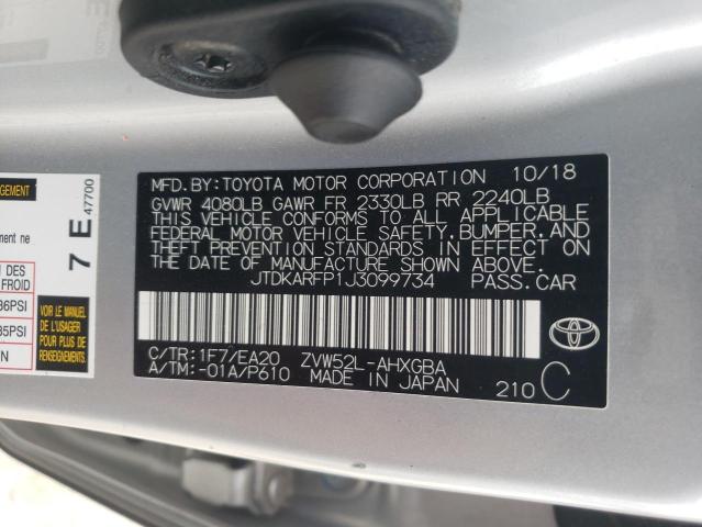 2018 Toyota Prius Prime VIN: JTDKARFP1J3099734 Lot: 56467254
