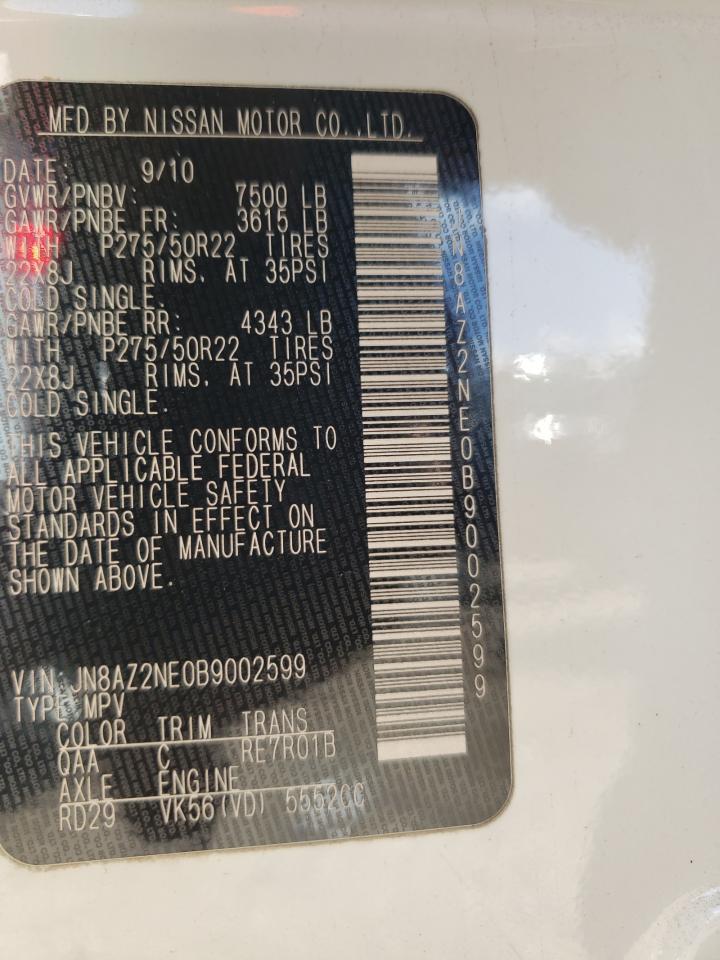 JN8AZ2NE0B9002599 2011 Infiniti Qx56