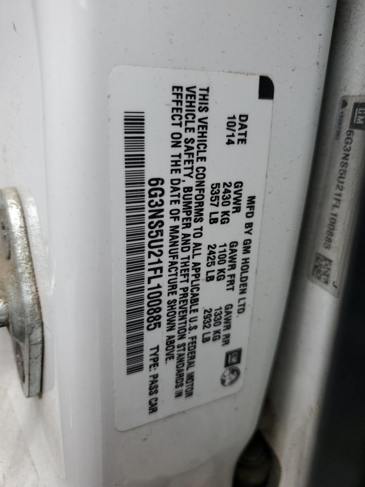 6G3NS5U21FL100885 2015 Chevrolet Caprice Police