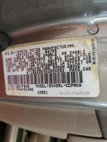 1999 Toyota Camry Ce VIN: 4T1BG22K4XU554283 Lot: 61075974