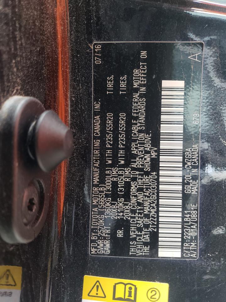 2T2ZZMCA2GC030704 2016 Lexus Rx 350