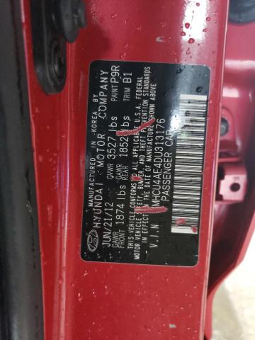 2013 Hyundai Accent Gls VIN: KMHCU4AE4DU313176 Lot: 58946924