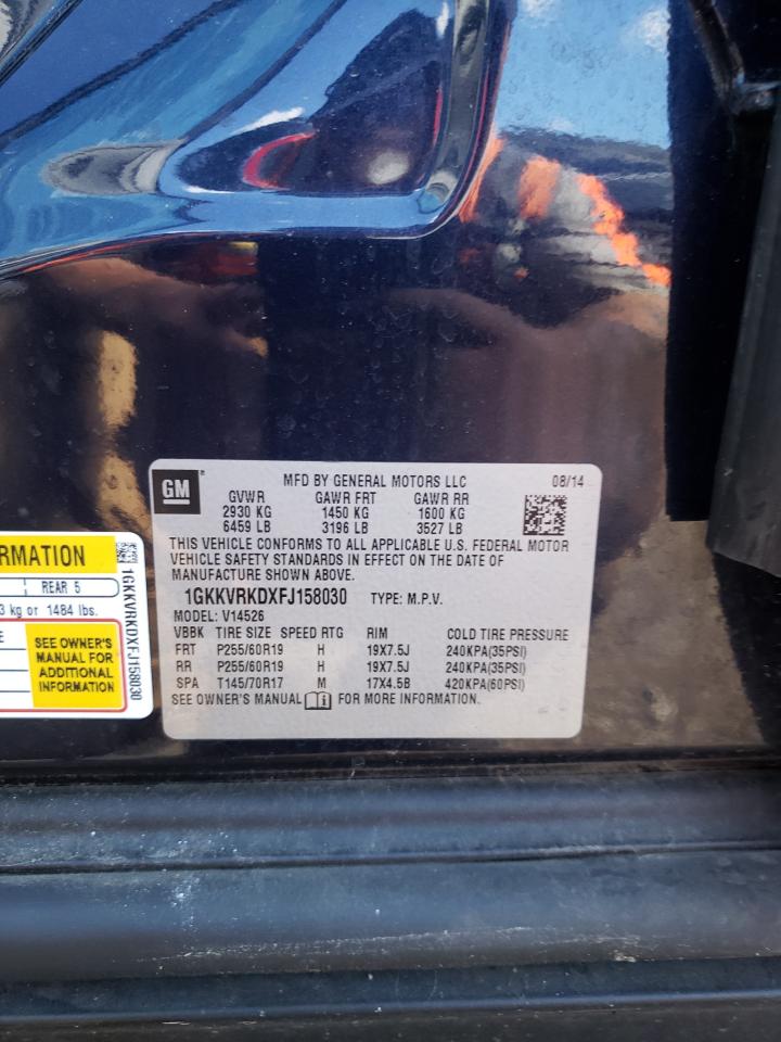 1GKKVRKDXFJ158030 2015 GMC Acadia Slt-1