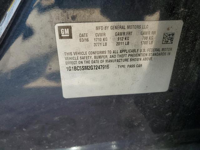 2016 CHEVROLET CRUZE L - 1G1BC5SM2G7247916