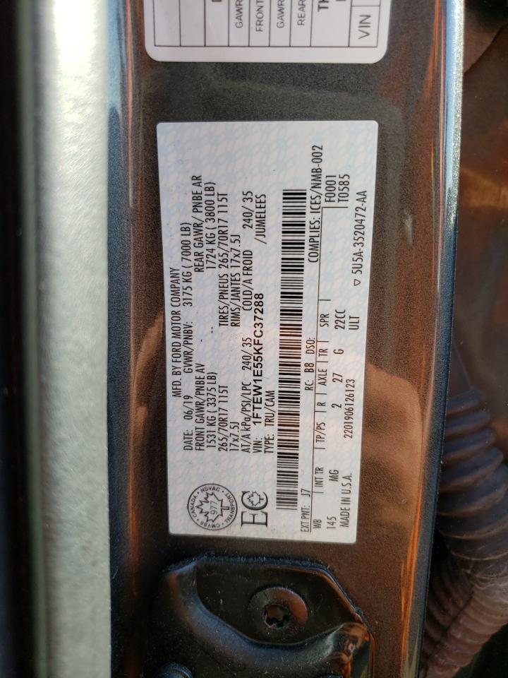 1FTEW1E55KFC37288 2019 Ford F150 Supercrew