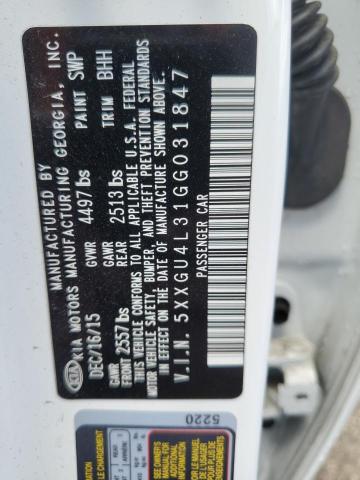 2016 Kia Optima Ex VIN: 5XXGU4L31GG031847 Lot: 57938654